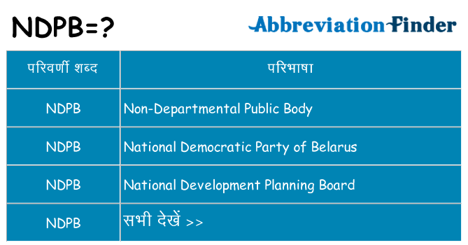 ndpb का क्या अर्थ है