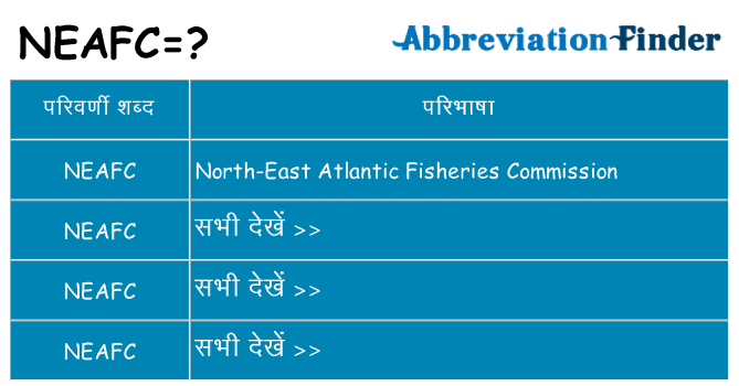 neafc का क्या अर्थ है