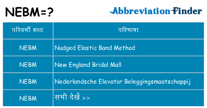 nebm का क्या अर्थ है