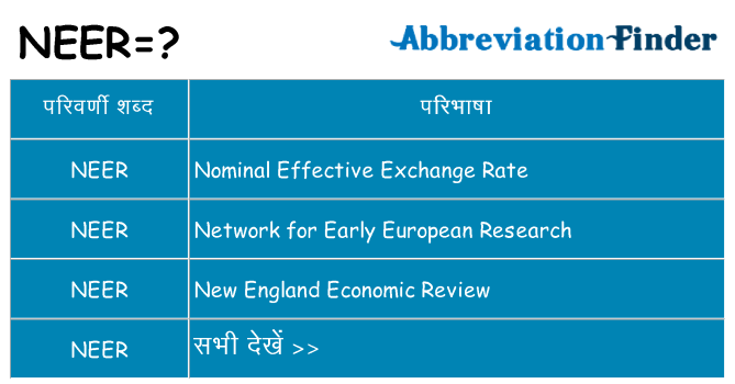 neer का क्या अर्थ है