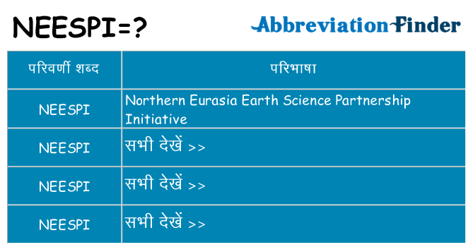neespi का क्या अर्थ है