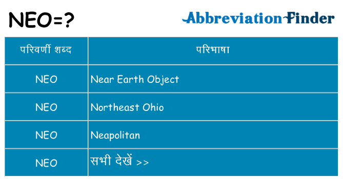 neo का क्या अर्थ है