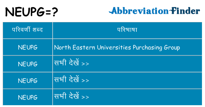 neupg का क्या अर्थ है