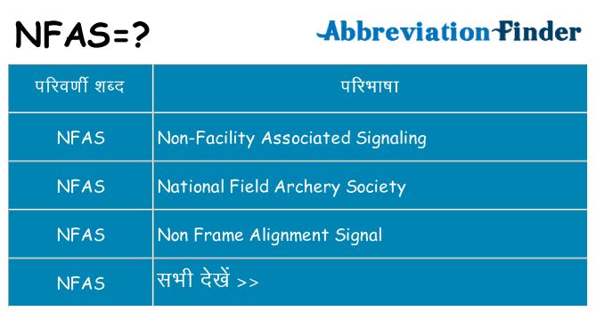 nfas का क्या अर्थ है