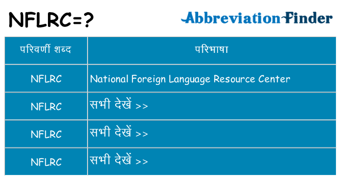 nflrc का क्या अर्थ है
