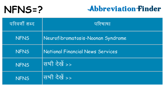 nfns का क्या अर्थ है