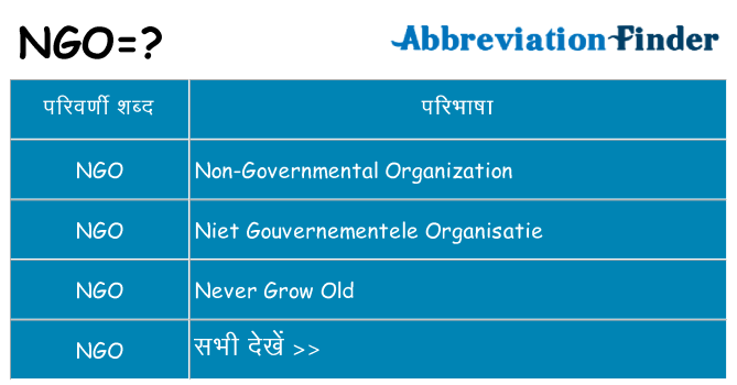 ngo का क्या अर्थ है