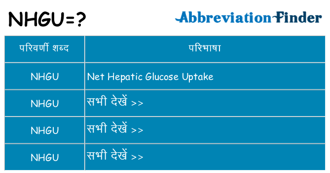 nhgu का क्या अर्थ है