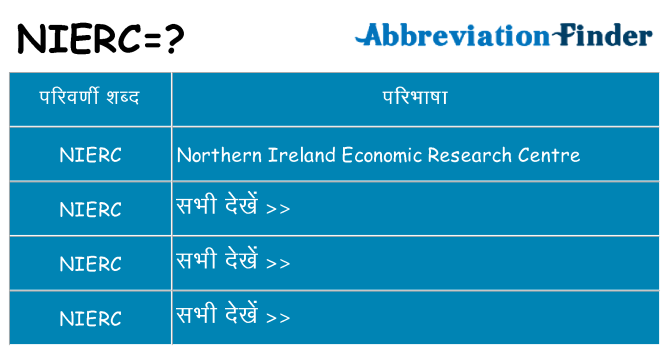 nierc का क्या अर्थ है