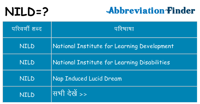 nild का क्या अर्थ है