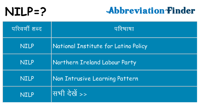 nilp का क्या अर्थ है