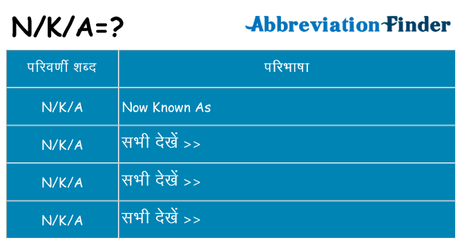 nka का क्या अर्थ है