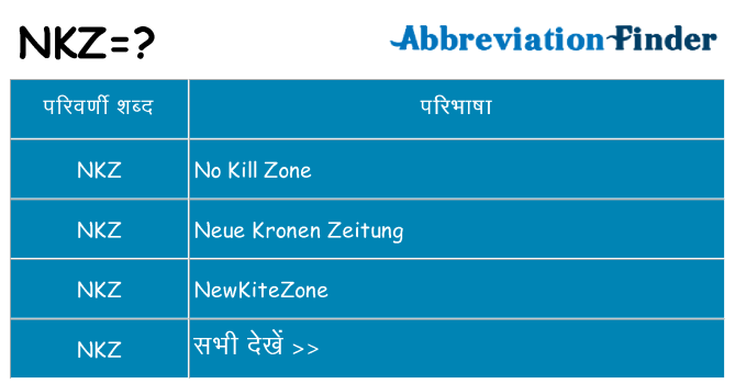 nkz का क्या अर्थ है