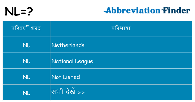 nl का क्या अर्थ है