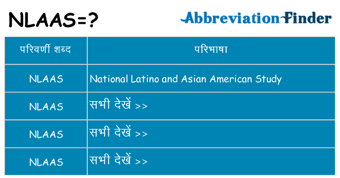 nlaas का क्या अर्थ है