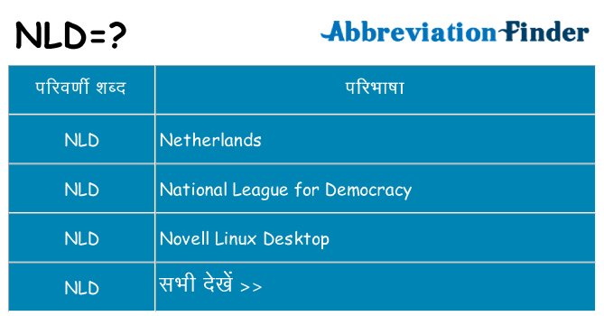 nld का क्या अर्थ है