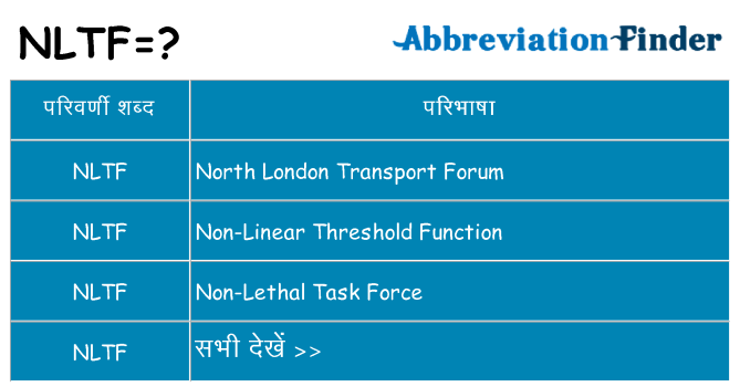 nltf का क्या अर्थ है