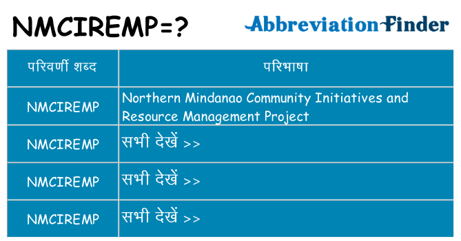 nmciremp का क्या अर्थ है