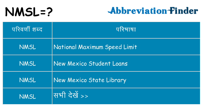 nmsl का क्या अर्थ है