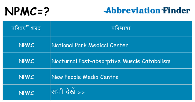 npmc का क्या अर्थ है