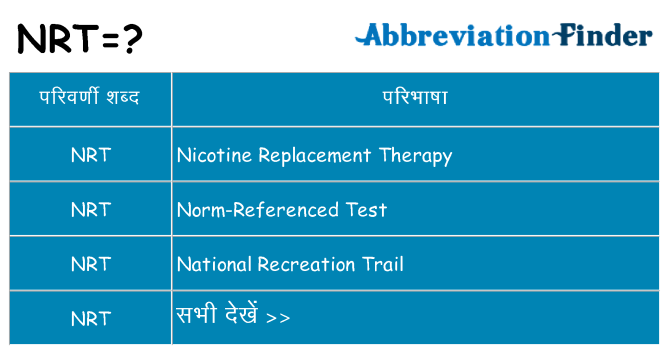 nrt का क्या अर्थ है