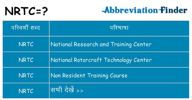 nrtc का क्या अर्थ है