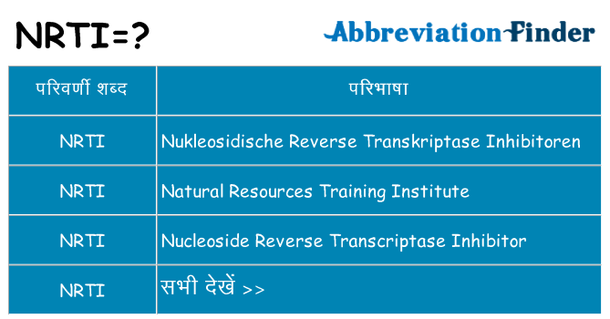 nrti का क्या अर्थ है