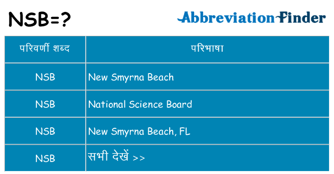 nsb का क्या अर्थ है