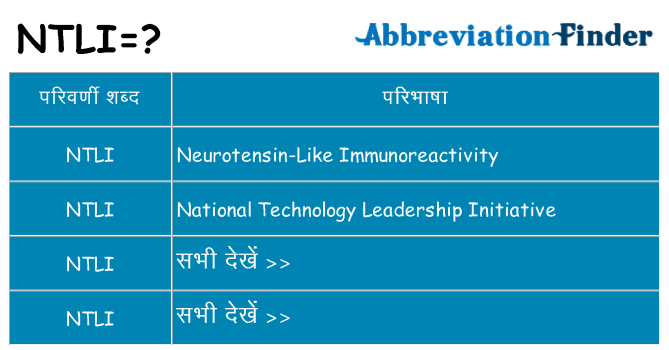ntli का क्या अर्थ है
