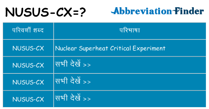 nusus-cx का क्या अर्थ है