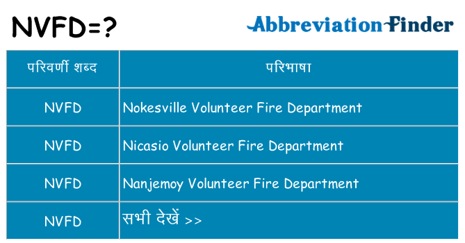 nvfd का क्या अर्थ है