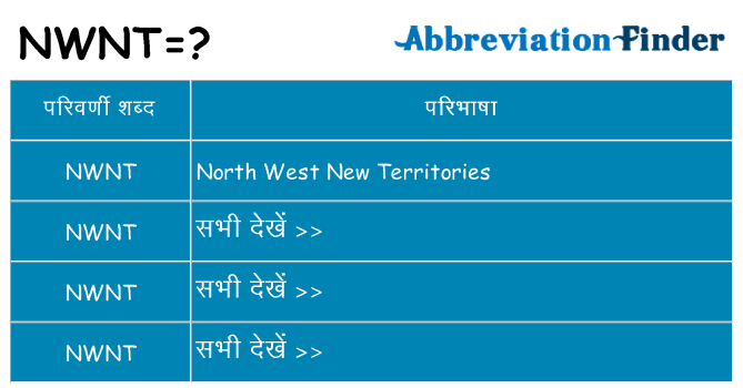 nwnt का क्या अर्थ है