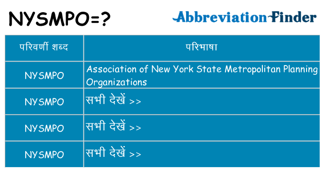 nysmpo का क्या अर्थ है