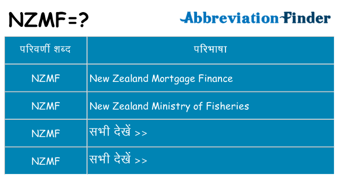 nzmf का क्या अर्थ है