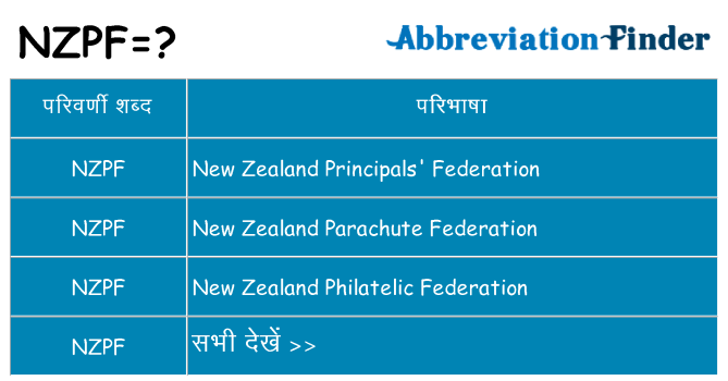 nzpf का क्या अर्थ है
