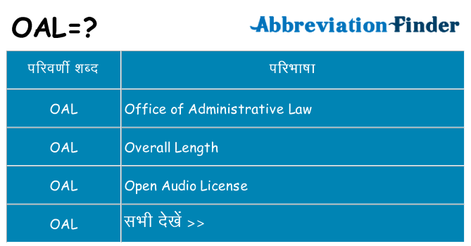 oal का क्या अर्थ है
