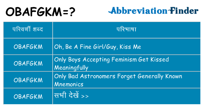 obafgkm का क्या अर्थ है