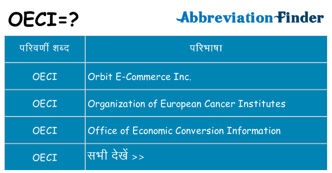 oeci का क्या अर्थ है