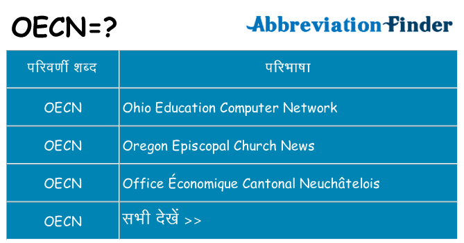 oecn का क्या अर्थ है