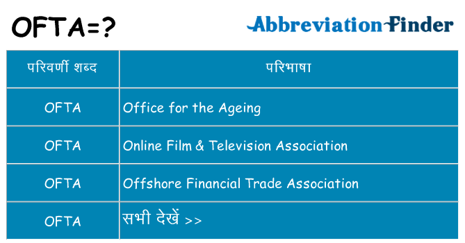 ofta का क्या अर्थ है