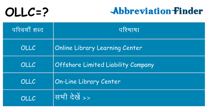 ollc का क्या अर्थ है