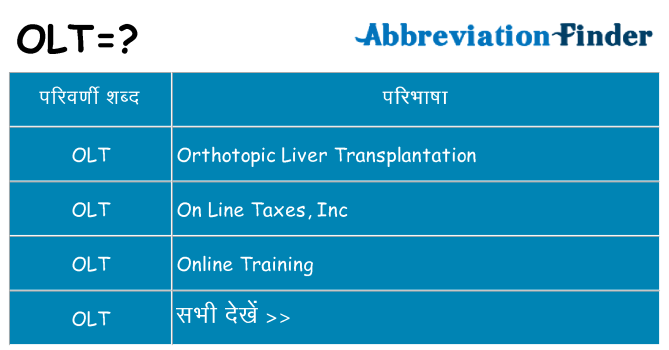olt का क्या अर्थ है