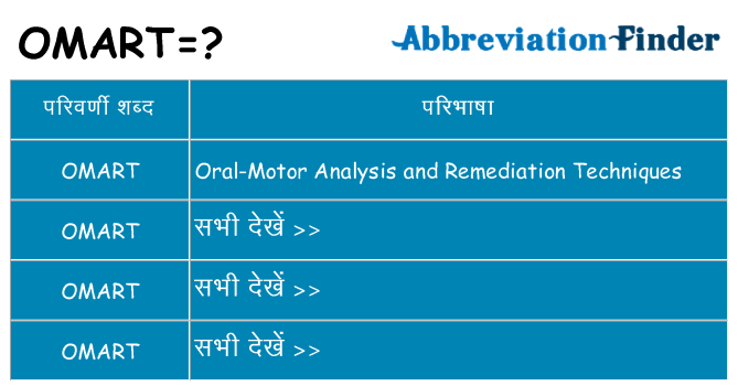 omart का क्या अर्थ है