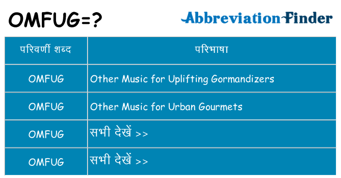 omfug का क्या अर्थ है