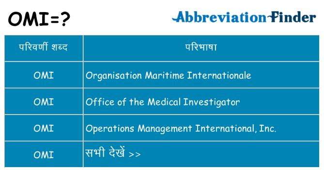 omi का क्या अर्थ है