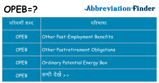 opeb का क्या अर्थ है