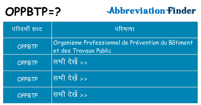 oppbtp का क्या अर्थ है
