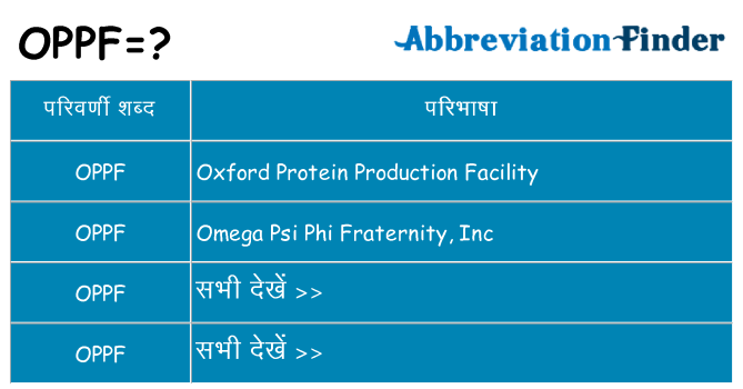 oppf का क्या अर्थ है