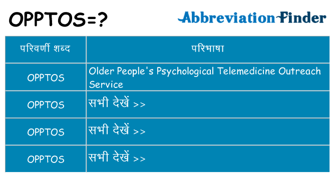 opptos का क्या अर्थ है