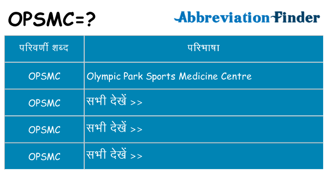 opsmc का क्या अर्थ है